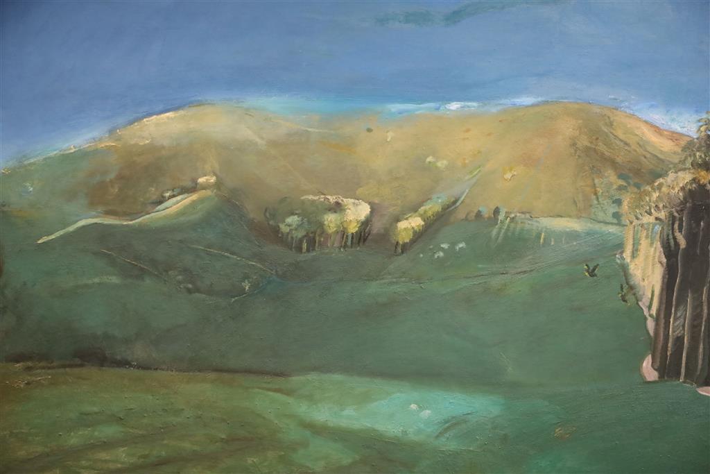§ Harold Mockford (1932-) Downland Ride 35.5 x 47.5in.